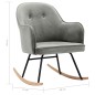 vidaXL Silla mecedora de terciopelo gris vidaXL Silla mecedora de terciopelo gris
