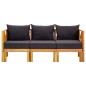 vidaXL Banco jardín 3 plazas con cojines madera maciza acacia 179 cm vidaXL Banco jardín 3 plazas con cojines madera maciza acacia 179 cm