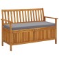 vidaXL Banco de almacenaje de jardín madera maciza acacia 120 cm vidaXL Banco de almacenaje de jardín madera maciza acacia 120 cm
