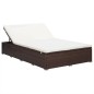 vidaXL Tumbona para 2 personas con cojín ratán sintético marrón vidaXL Tumbona para 2 personas con cojín ratán sintético marrón