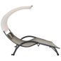 vidaXL Tumbona doble con toldo textilene gris taupe vidaXL Tumbona doble con toldo textilene gris taupe