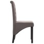 vidaXL Sillas de comedor 2 unidades de tela gris taupe