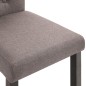 vidaXL Sillas de comedor 2 unidades de tela gris taupe
