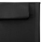 vidaXL Tumbona de textilene negro y gris vidaXL Tumbona de textilene negro y gris