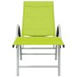 vidaXL Tumbona de textilene y aluminio verde vidaXL Tumbona de textilene y aluminio verde