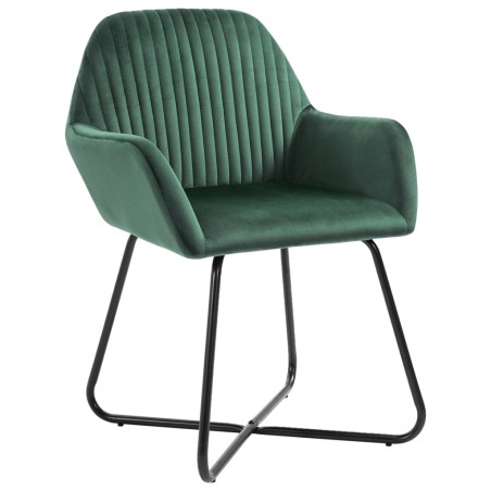 vidaXL Sillas comedor 2 unidades de terciopelo verde