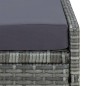 vidaXL Tumbona con cojín de ratán sintético gris vidaXL Tumbona con cojín de ratán sintético gris