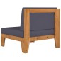 vidaXL Sofá de esquina seccional y cojines gris oscuro madera acacia vidaXL Sofá de esquina seccional y cojines gris oscuro madera acacia