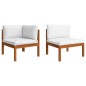 vidaXL Muebles de jardín 2 pzas con cojines madera maciza de acacia vidaXL Muebles de jardín 2 pzas con cojines madera maciza de acacia