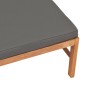 vidaXL Reposapiés con cojín gris oscuro madera maciza de teca vidaXL Reposapiés con cojín gris oscuro madera maciza de teca