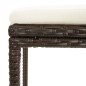 vidaXL Taburetes de cocina con cojines 6 uds ratán sintético marrón vidaXL Taburetes de cocina con cojines 6 uds ratán sintético marrón