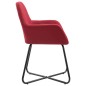 vidaXL Sillas de comedor 2 unidades tela color vino tinto vidaXL Sillas de comedor 2 unidades tela color vino tinto
