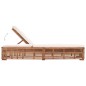 vidaXL Tumbona con cojín madera maciza de teca crema vidaXL Tumbona con cojín madera maciza de teca crema