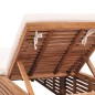 vidaXL Tumbona con cojín madera maciza de teca crema vidaXL Tumbona con cojín madera maciza de teca crema
