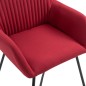 vidaXL Sillas de comedor 2 unidades tela color vino tinto vidaXL Sillas de comedor 2 unidades tela color vino tinto