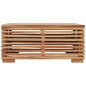 vidaXL Set de mesa reposapiés de jardín cojín gris oscuro madera teca vidaXL Set de mesa reposapiés de jardín cojín gris oscuro madera teca