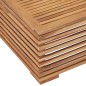 vidaXL Set de mesa reposapiés de jardín cojín gris oscuro madera teca vidaXL Set de mesa reposapiés de jardín cojín gris oscuro madera teca