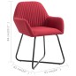 vidaXL Sillas de comedor 2 unidades tela color vino tinto vidaXL Sillas de comedor 2 unidades tela color vino tinto