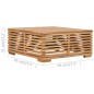 vidaXL Set de mesa reposapiés de jardín cojín gris oscuro madera teca vidaXL Set de mesa reposapiés de jardín cojín gris oscuro madera teca