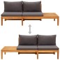 vidaXL Banco de jardín y mesa cojines gris oscuro madera maciza acacia vidaXL Banco de jardín y mesa cojines gris oscuro madera maciza acacia