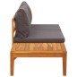 vidaXL Banco de jardín y mesa cojines gris oscuro madera maciza acacia vidaXL Banco de jardín y mesa cojines gris oscuro madera maciza acacia