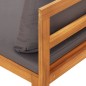 vidaXL Banco de jardín y mesa cojines gris oscuro madera maciza acacia vidaXL Banco de jardín y mesa cojines gris oscuro madera maciza acacia