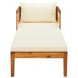 vidaXL Tumbona con cojines crema madera maciza de acacia vidaXL Tumbona con cojines crema madera maciza de acacia
