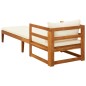 vidaXL Tumbona con cojines crema madera maciza de acacia vidaXL Tumbona con cojines crema madera maciza de acacia