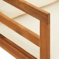 vidaXL Tumbona con cojines crema madera maciza de acacia vidaXL Tumbona con cojines crema madera maciza de acacia