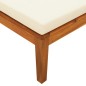 vidaXL Tumbona con cojines crema madera maciza de acacia vidaXL Tumbona con cojines crema madera maciza de acacia