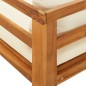 vidaXL Tumbona con cojines crema madera maciza de acacia vidaXL Tumbona con cojines crema madera maciza de acacia