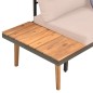 vidaXL Set muebles de jardín 4 piezas y cojines madera maciza acacia vidaXL Set muebles de jardín 4 piezas y cojines madera maciza acacia
