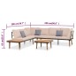 vidaXL Set muebles de jardín 4 piezas y cojines madera maciza acacia vidaXL Set muebles de jardín 4 piezas y cojines madera maciza acacia