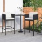 vidaXL Taburetes de cocina con cojines 2 uds ratán sintético negro vidaXL Taburetes de cocina con cojines 2 uds ratán sintético negro