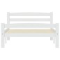 vidaXL Estructura de cama de madera maciza de pino blanca 100x200 cm vidaXL Estructura de cama de madera maciza de pino blanca 100x200 cm