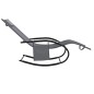 vidaXL Tumbona mecedora de acero y textilene gris vidaXL Tumbona mecedora de acero y textilene gris