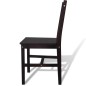 vidaXL Sillas de comedor 6 unidades madera de pino marrón oscuro vidaXL Sillas de comedor 6 unidades madera de pino marrón oscuro