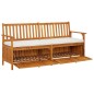 vidaXL Banco de almacenaje con cojín madera maciza de acacia 170 cm vidaXL Banco de almacenaje con cojín madera maciza de acacia 170 cm