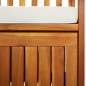 vidaXL Banco de almacenaje con cojín madera maciza de acacia 170 cm vidaXL Banco de almacenaje con cojín madera maciza de acacia 170 cm