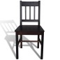 vidaXL Sillas de comedor 6 unidades madera de pino marrón oscuro vidaXL Sillas de comedor 6 unidades madera de pino marrón oscuro