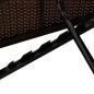 vidaXL Tumbona convertible con cojines de ratán sintético marrón