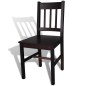 vidaXL Sillas de comedor 6 unidades madera de pino marrón oscuro vidaXL Sillas de comedor 6 unidades madera de pino marrón oscuro