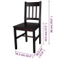 vidaXL Sillas de comedor 6 unidades madera de pino marrón oscuro vidaXL Sillas de comedor 6 unidades madera de pino marrón oscuro
