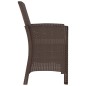 vidaXL Sillón de jardín con cojín ratán PP marrón vidaXL Sillón de jardín con cojín ratán PP marrón