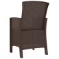 vidaXL Sillón de jardín con cojín ratán PP marrón vidaXL Sillón de jardín con cojín ratán PP marrón
