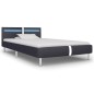 vidaXL Estructura de cama con LED cuero sintético negro 90x200 cm vidaXL Estructura de cama con LED cuero sintético negro 90x200 cm