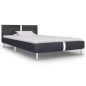 vidaXL Estructura de cama con LED cuero sintético negro 90x200 cm vidaXL Estructura de cama con LED cuero sintético negro 90x200 cm