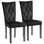 vidaXL Sillas de comedor 2 unidades terciopelo negro vidaXL Sillas de comedor 2 unidades terciopelo negro