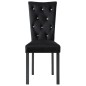 vidaXL Sillas de comedor 2 unidades terciopelo negro vidaXL Sillas de comedor 2 unidades terciopelo negro