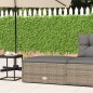 vidaXL Taburete de jardín con cojín ratán sintético gris vidaXL Taburete de jardín con cojín ratán sintético gris